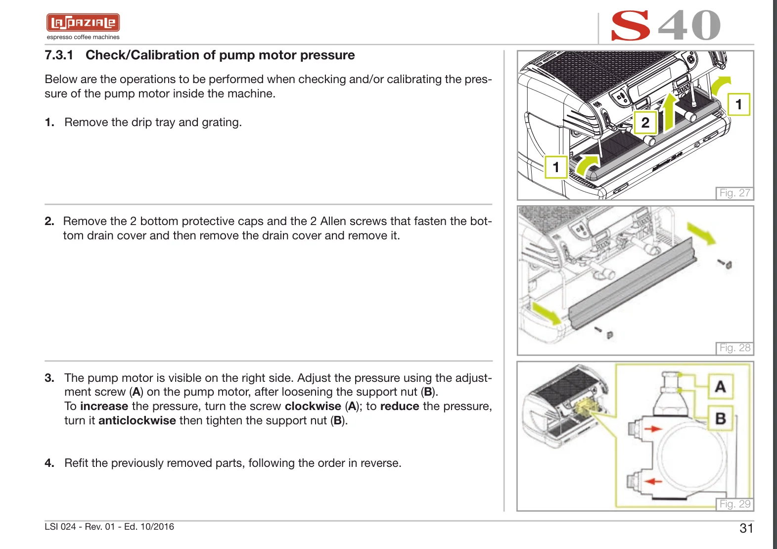 La Spaziale S40 find the pump